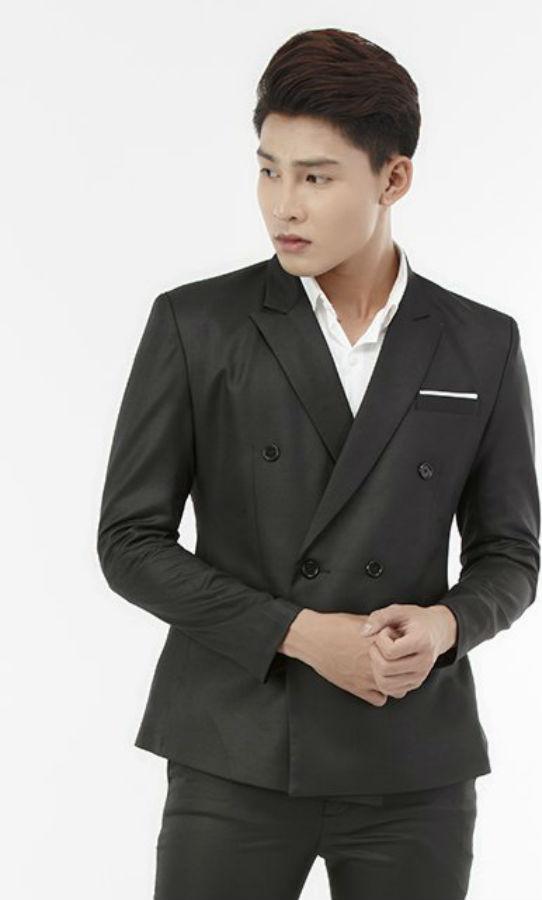 Áo Vest Nam 6 Nút Tay Dài Titishop AVN124 - Đen (Size