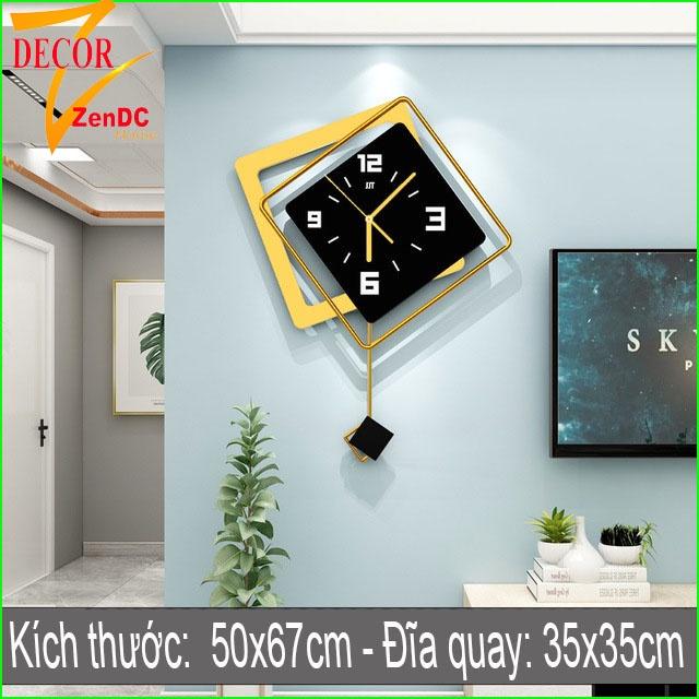 Đồng hồ treo tường trang trí quả lắc đẹp phong cách Bắc Âu, Decor trang trí nhà cửa - DC020