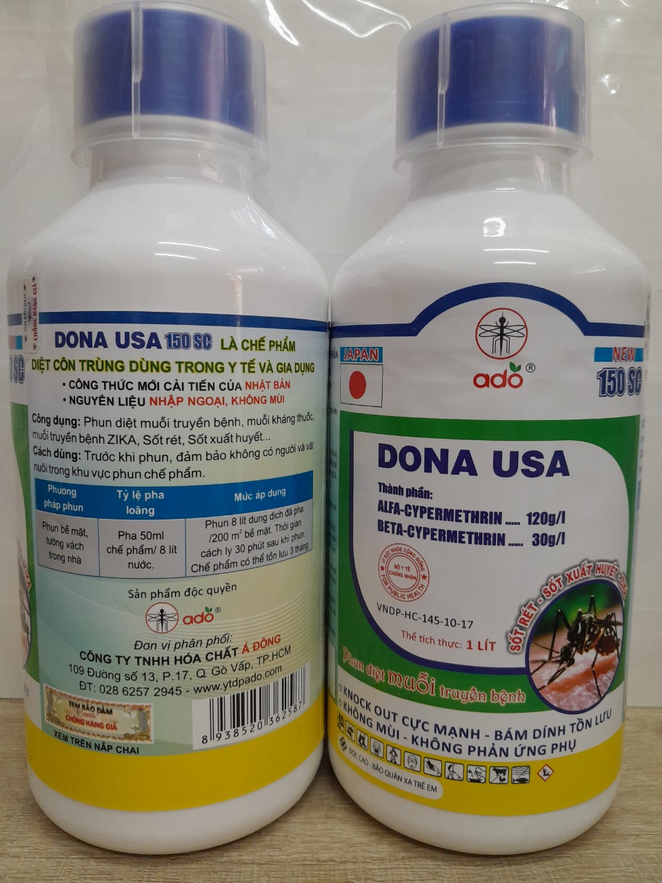 Thuốc xử lý muỗi, côn trùng tồn lưu DONA 150SC- chai 1000ml