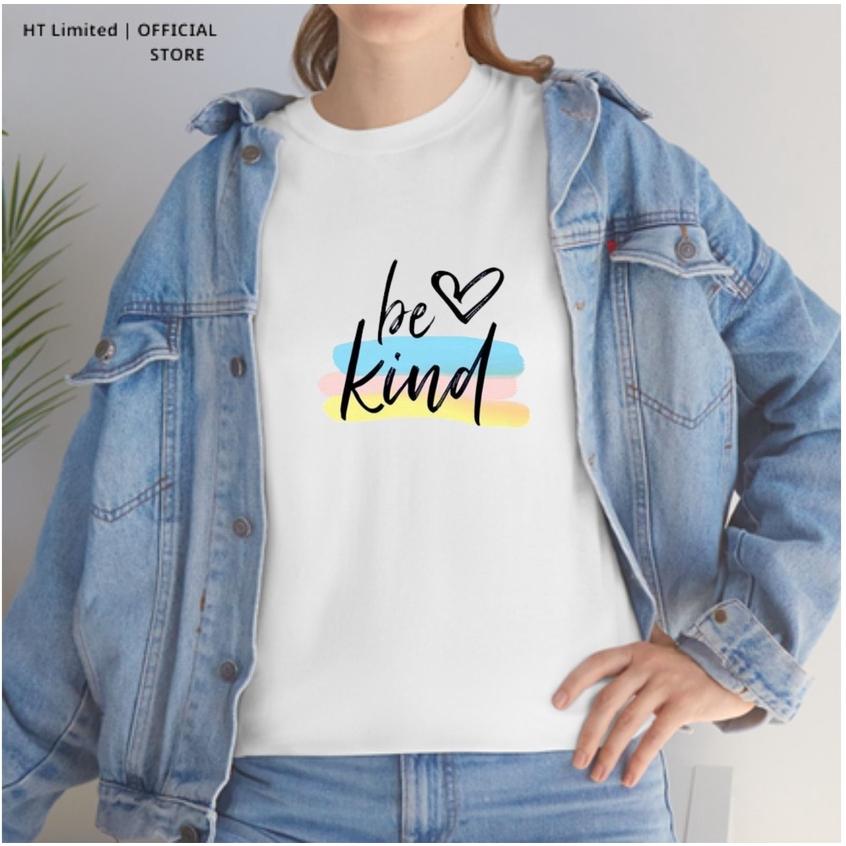 Áo thun thiết kế Unisex họa tiết be kind basic local brand, Cotton Cao Cấp 100%
