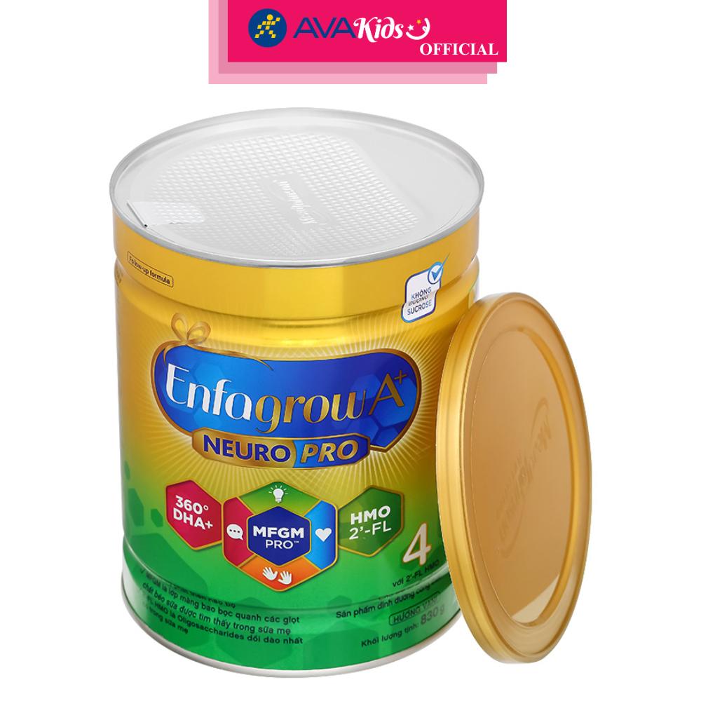 Sữa bột Enfagrow A+ Neuropro số 4 hương vani 830g (2 - 6 tuổi) - Hàng Chính Hãng