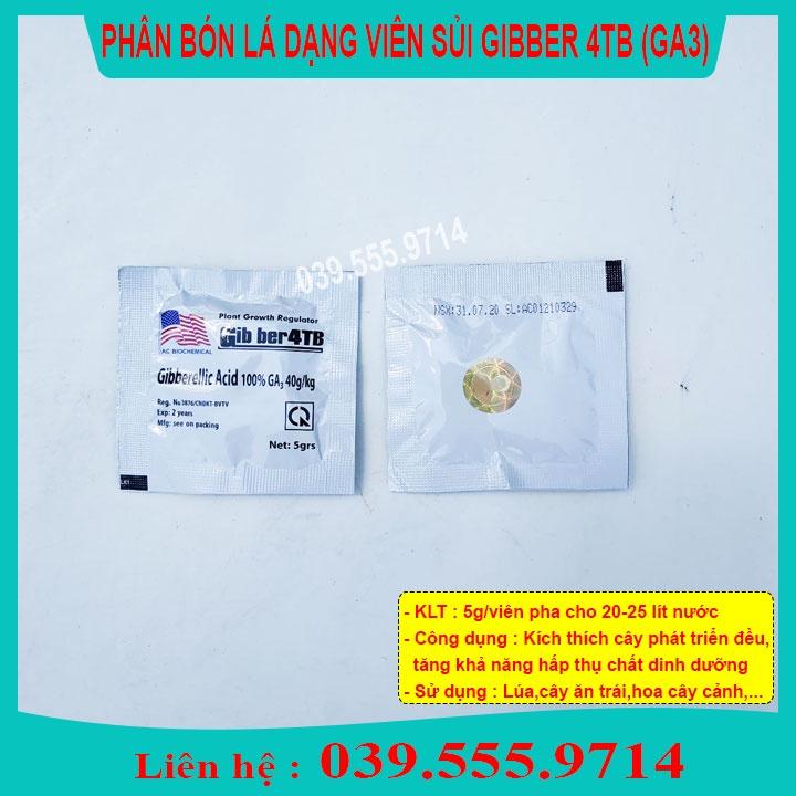 Combo 10 Viên Sủi Trắng GA3 siêu kích thích tăng trưởng cây trồng gói 5g