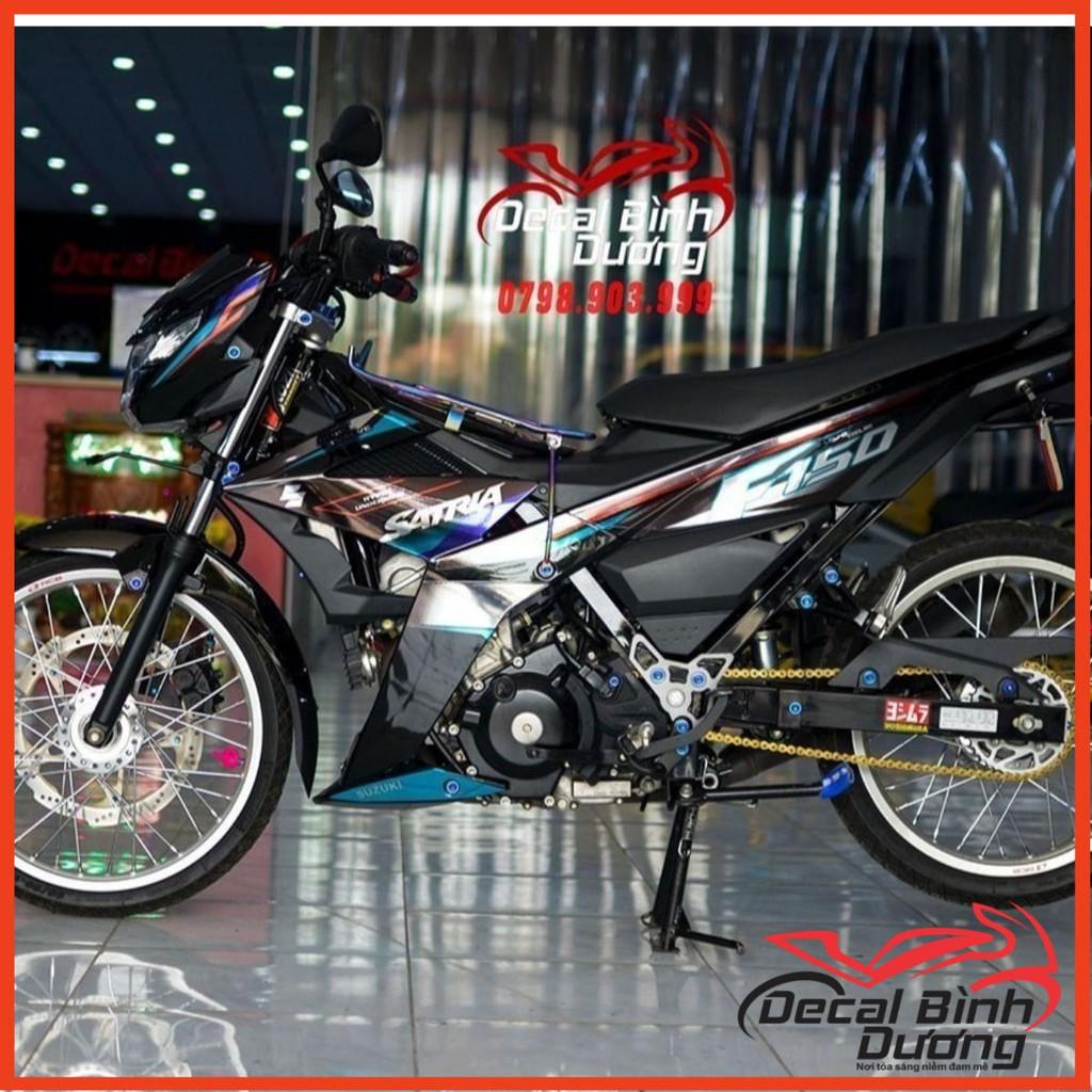 Decal Xe Máy - Tem Rời Dành Cho Raider - Dành Cho Satria Chrome Siêu Bóng Đẹp Nhất