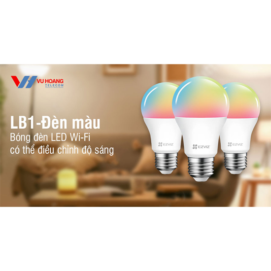 Bóng Đèn Wi-Fi Thông Minh 8W EZVIZ LB1-LCAW đa sắc - Hàng Chính Hãng