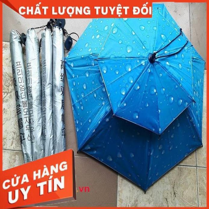 [CHẤT LƯỢNG TỐT] Ô Dù Câu Cá 2 Tầng y như hình/ Ô dù câu cá