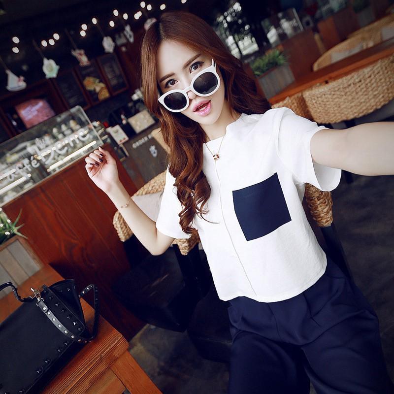 FREESHIP ĐƠN 99K_ Set Áo Cotton Lanh Ngắn Tay + Quần Lửng Ống Rộng Thời Trang Nữ