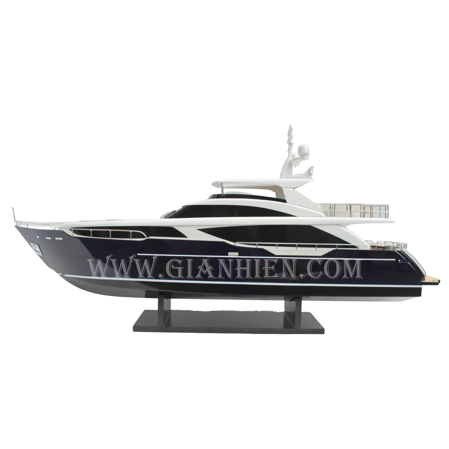 Mô hình Du Thuyền hiện đại PRINCESS SUPERYACHTS 30M (Blue Black) 90cm (Giá xưởng)