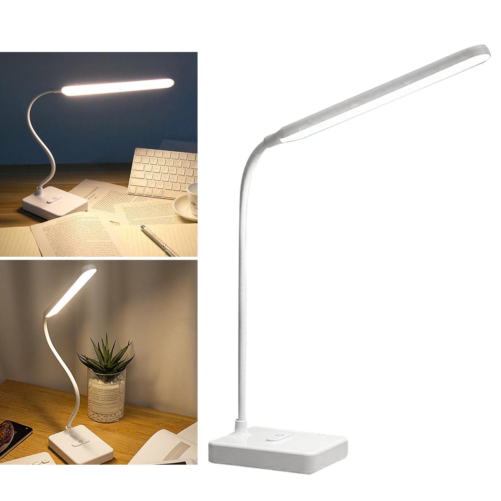 Desk Lamp Eye Protection LED Lamp Flexible Bedside Table Desk Lamp LED Reading Desk Light White