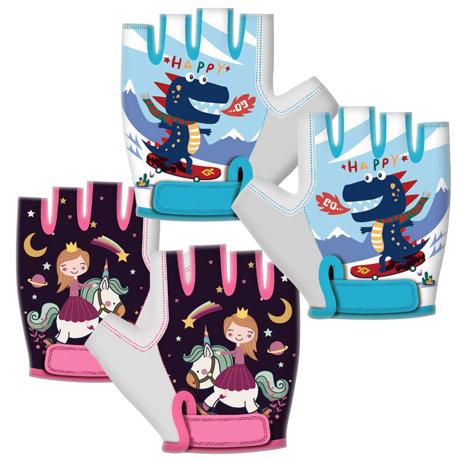 Trẻ em đi xe đạp găng tay nửa ngón tay trượt băng trẻ em đi xe đạp găng tay xe đạp găng tay thể thao cho trẻ em trai và trẻ em gái Color: Blue Size: L