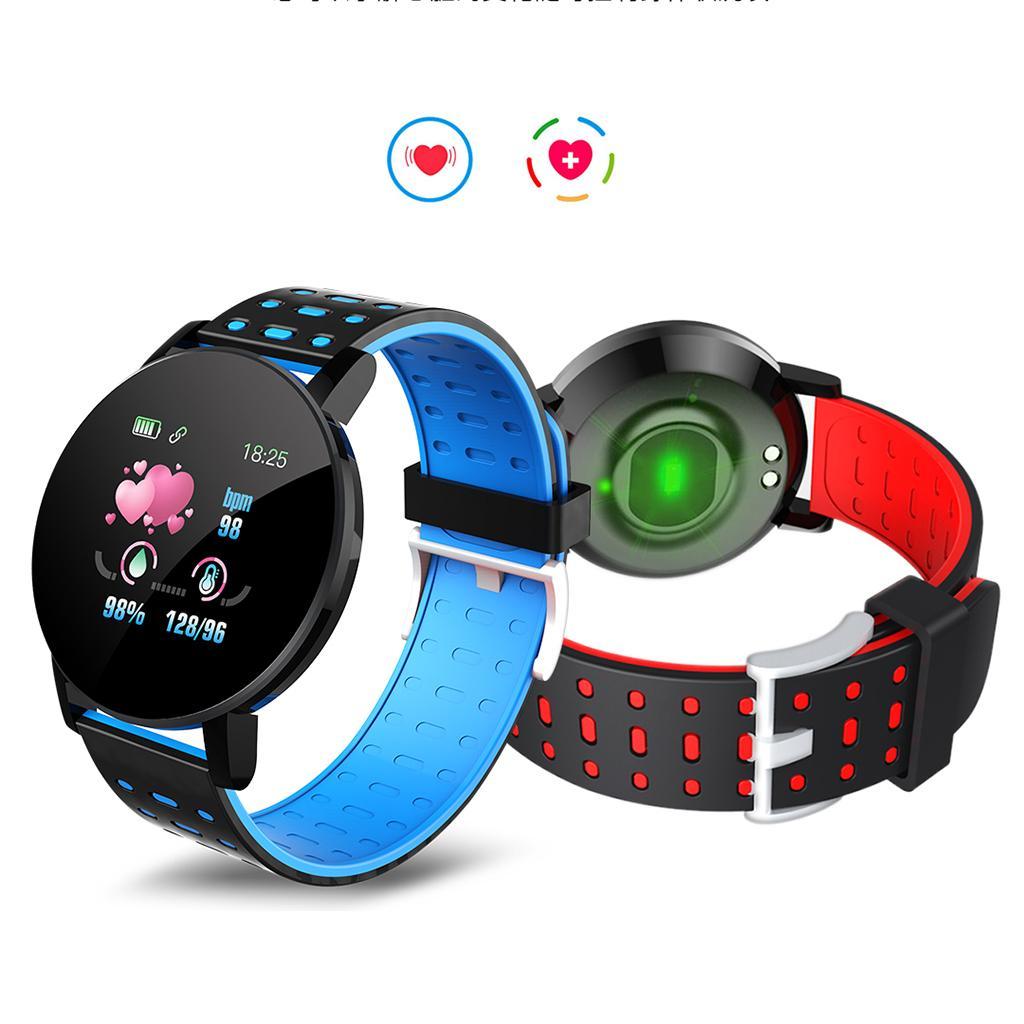 2Pcs 1.3'' Screen Smart Watch Bluetooth Bracelet Watch Fitness Tracker