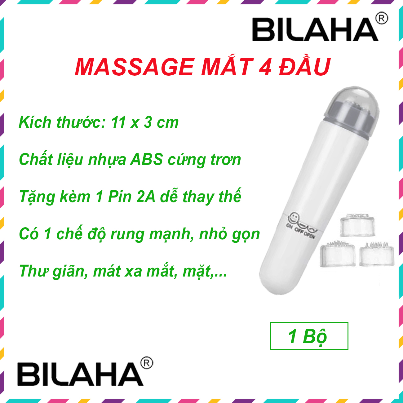 Máy mát xa điện tử mini chất lượng cao Tặng Kèm 1 Pin AA Trị Giá 2K - B0025