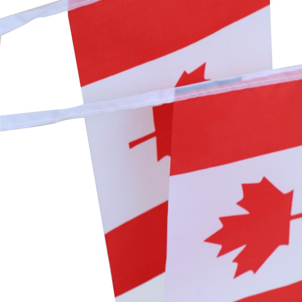 4X 30Pcs 10m Canadian Flag String Bunting Banner Garland Outdoor Garden Decor