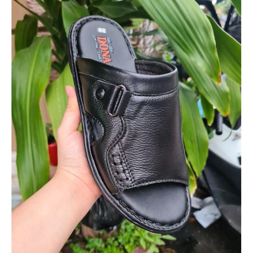 DÉP QUAI NGANG DA BÒ THẬT 100% HÀNG XNK