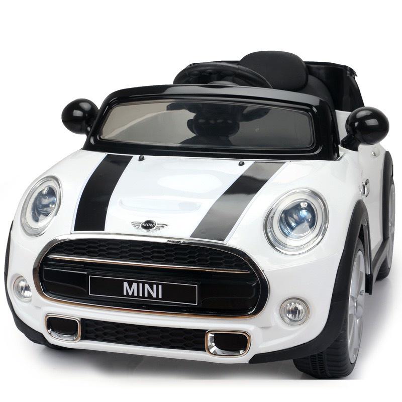 Ô tô xe điện trẻ em MINI COOPER DLS06 đồ chơi cho bé 2 động cơ (Đỏ - Hồng - Trắng)