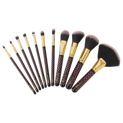 Bộ Cọ Trang Điểm 11 cây BH Cosmetics Pink - A - Dot 11 Piece Brush Set - Hồng Chấm Bi