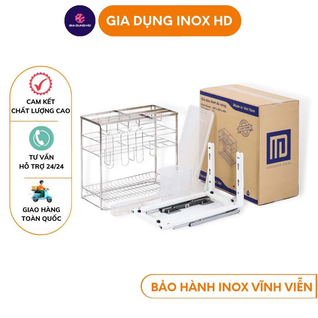 Giá đựng dao thớt và gia vị inox 304 FREE SHIP giá để đồ nhà bếp đa năng dùng dựng dao, thớt, nắp vung, đũa