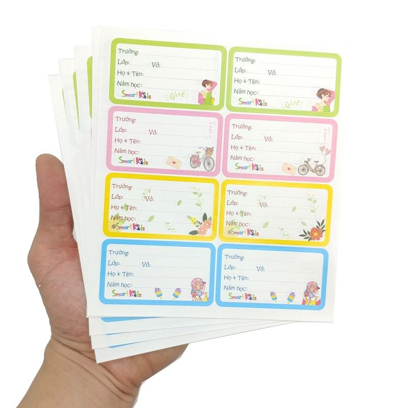Bộ 2 Nhãn Vở Smart Kid Cool Girl SK-LP402 (40 Nhãn Vỡ)