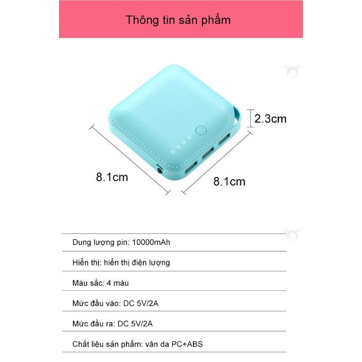 Sạc dự phòng đèn LED nhỏ nhắn 10.000mAh - Home and Garden