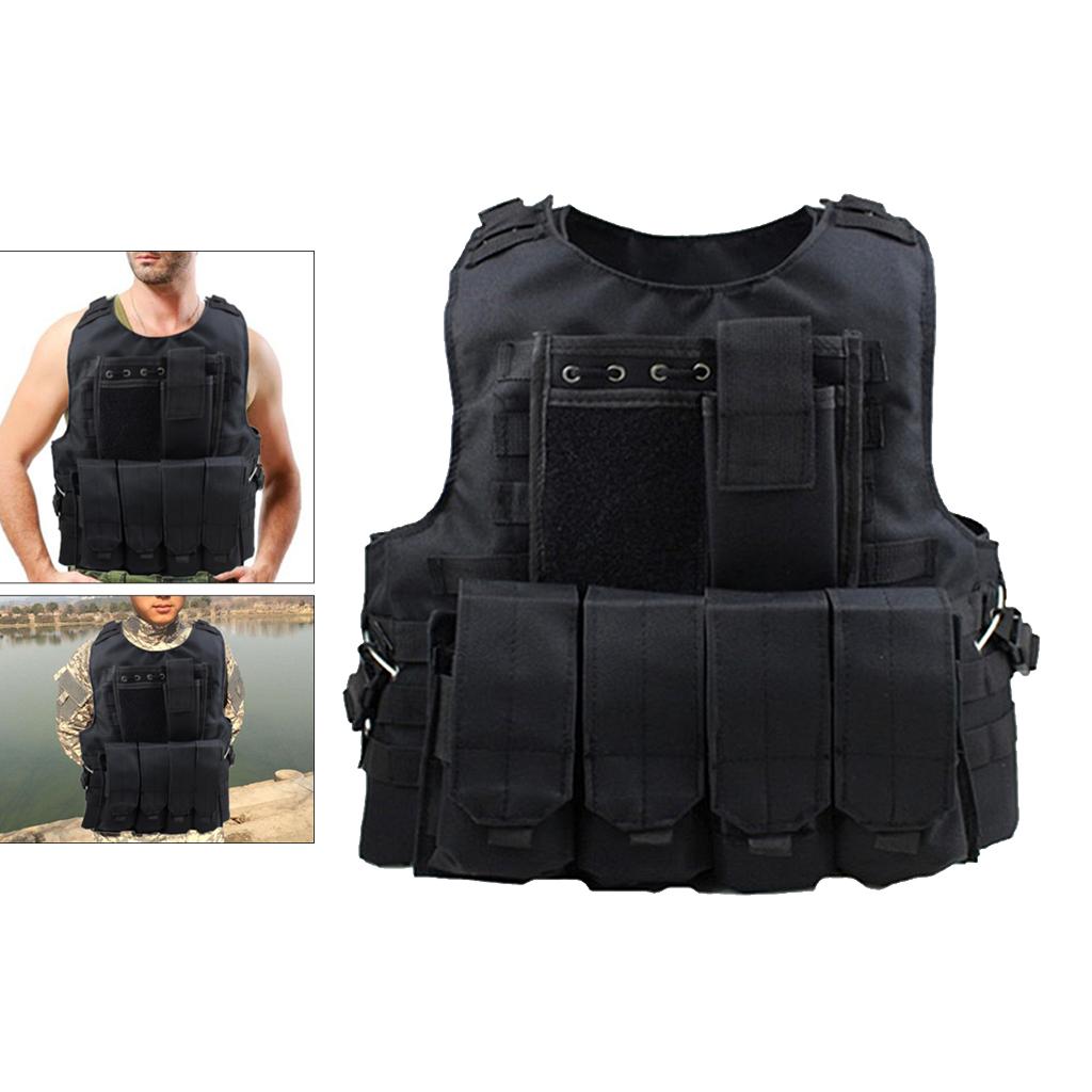 Tactical Military Vest Airsoft Molle Combat Hunting CS Game Vest Black