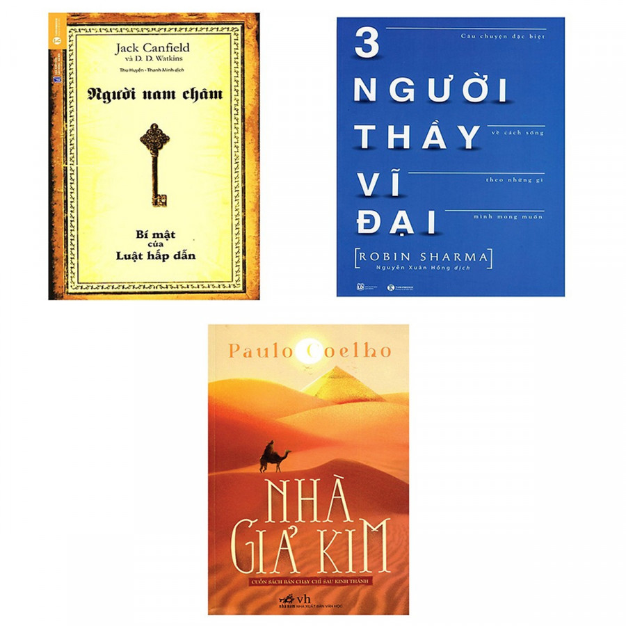 Combo Sách Kỹ Năng Sống: Người Nam Châm - Bí Mật Của Luật Hấp Dẫn + Ba Người Thầy Vĩ Đại + Nhà Gỉa Kim (Tặng kèm bookmark thiết kế) - Combo Sách Nuôi Dưỡng Tâm Hồn