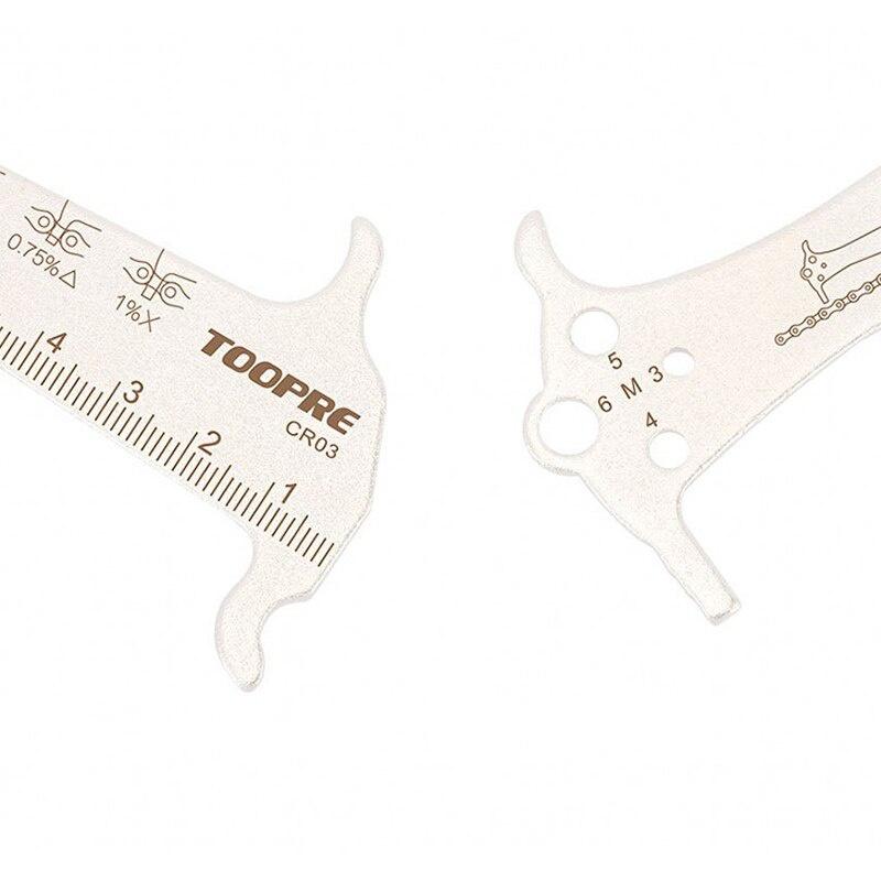 Portable Bicycle Chain Wear Checker Indicator Repair Tool Stainless Steel Mountain Road Chains Gauge Measurement Ruler