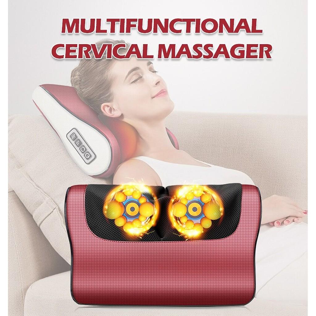 Gối Massage Hồng Ngoại 16 Bi Cao Cấp RULAX Model RL-03 Phiên Bản 2021 Có Hướng Dẫn Tiếng Việt