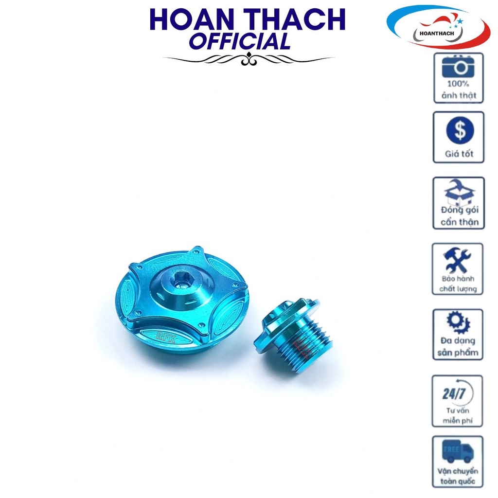 Ốc Mâm Lửa Gr5 Titan Honda (Màu Xanh Lục Bảo) dùng cho nhiều dòng xe HOANTHACH SP001164