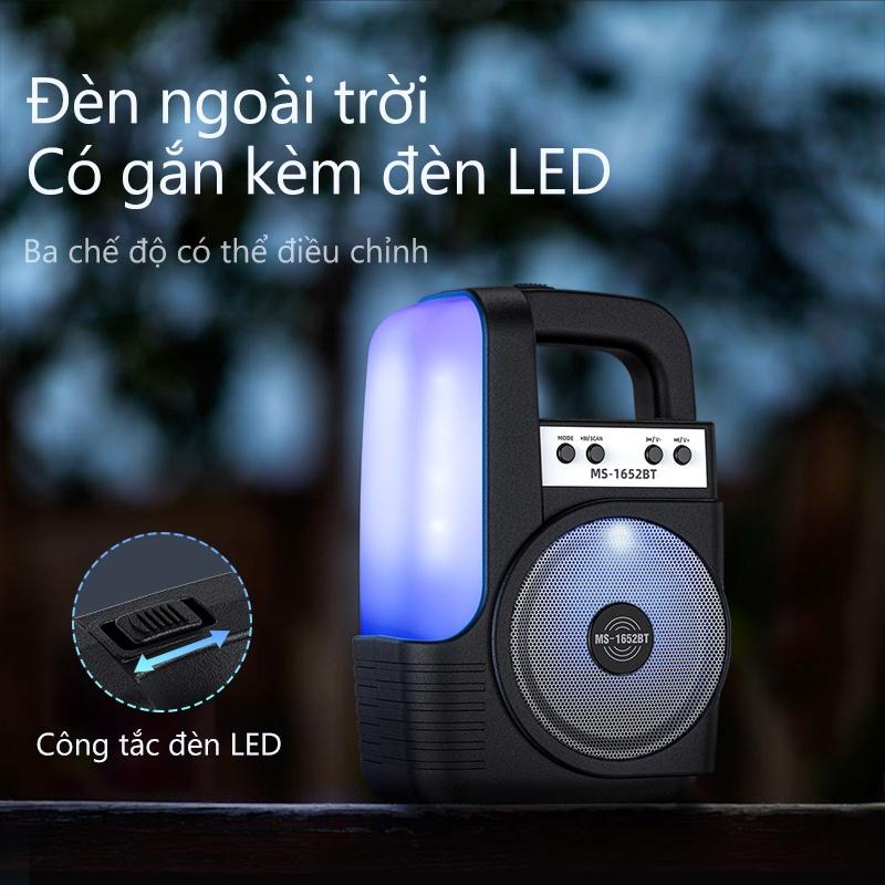 Loa Bluetooth BSK-MW33 Loa di động công suất lớn 52MM có đèn LED nhấp nháy Hỗ trợ thẻ nhớ U Disk Kết nối Bluetooth-Hàng chính hãng