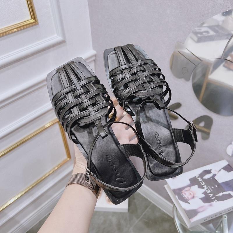 Dép quai hậu đan dây thoáng khí êm chân( sandal rọ vuông