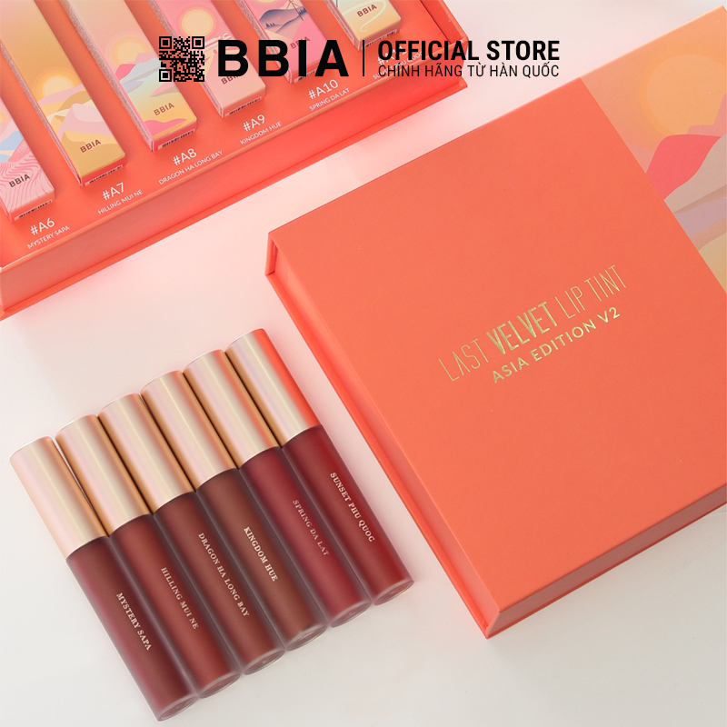 Combo Gồm 2 Son Kem Lì BBIA Last Velvet Lip Tint Asia Edition 2 ( 2 x 5g) - A7 Hilling Mui Ne