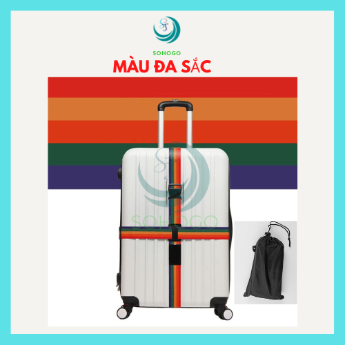 Dây Đai Vali Chữ Thập 4m Khóa Gài- Dây Buộc Vali An Toàn Chữ Thập Dây Chằng Vali Du Lịch- Dây Đai Khóa Vali 4 Chiều Dây Bảo Vệ Hành Lý Cao Cấp Dây Đai Hành Lý Đa Năng Dây Quấn Vali Chống Bung Dây Khoá Vali Chữ Thập 2 Trong 1
