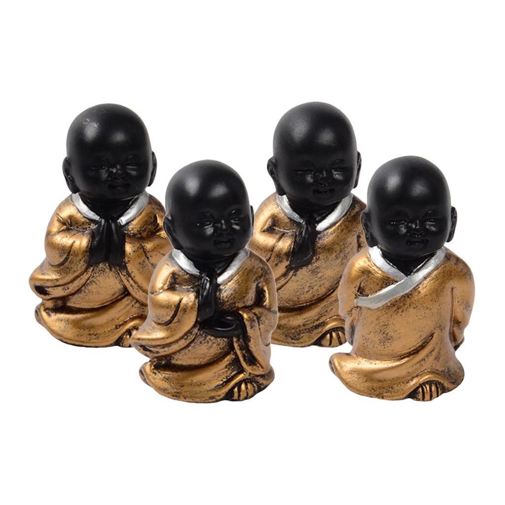 Resin Buddha Statue Monk Figurine Tea pet Ornaments