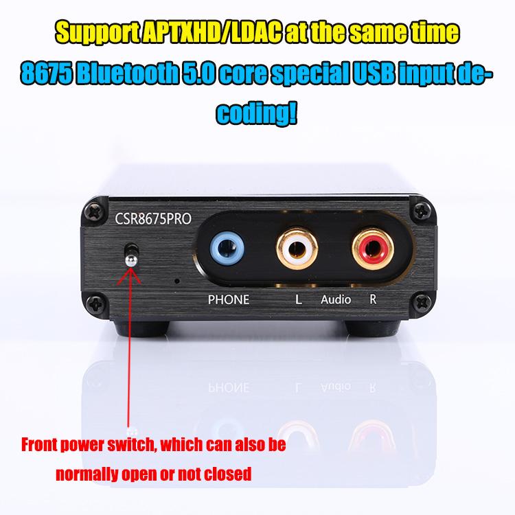 Rod Rain Audio ES9038Q2M QCC5125 USB DAC Bluetooth 5.1 Wireless Receiver Sound DAC APTX-HD Lossless LDAC Decoder Ear Amplifiers