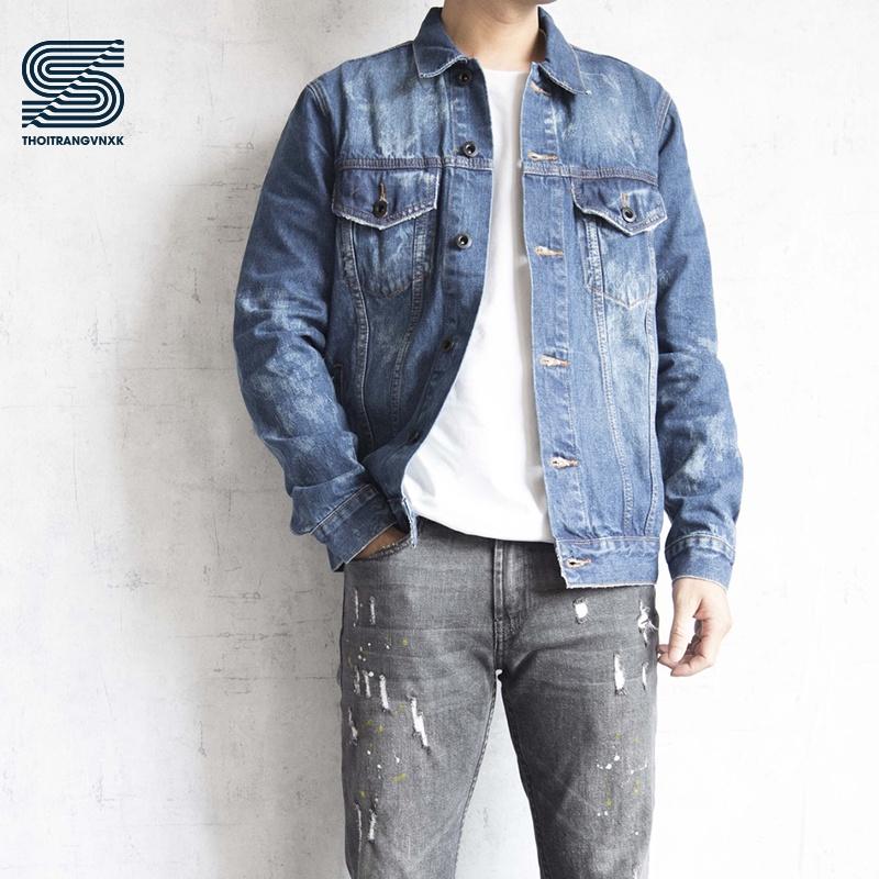 Áo khoác jean nam, demin jacket in chữ Love trẻ trung, năng động - AJZR744