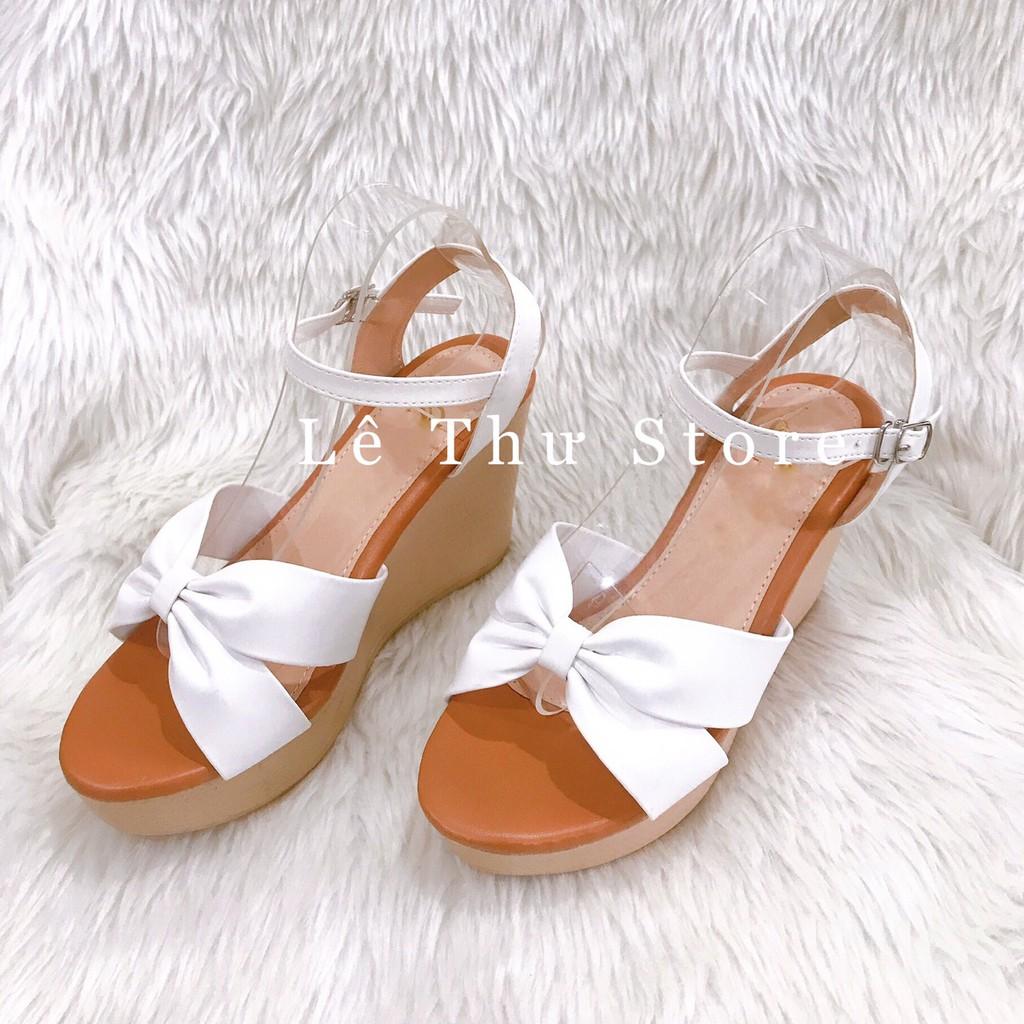 Giày cao gót 9 phân đế xuồng bản chéo nơ siêu nhẹ LT