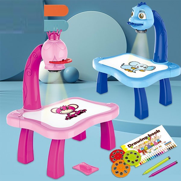 Bàn Vẽ Thông Minh Cho Bé - Bàn Vẽ Có Đèn Chiếu Máy Chiếu Vẽ Tranh  3D Có Nhạc