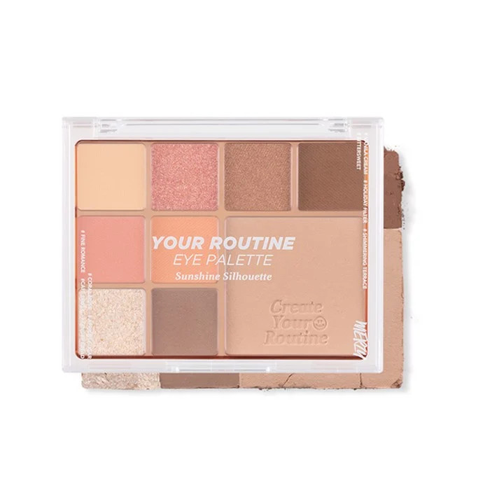 Bảng Phấn Mắt Và Má Hồng Đa Năng 9 Ô Màu Merzy Your Routine Eye Palette