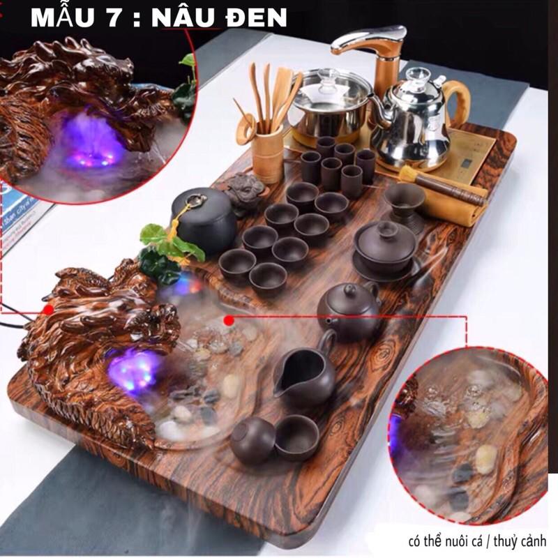 Bàn trà điện thông minh đa năng cao cấp cảm ứng tự động bơm nước Khung gỗ 92cm,bàn trà đạo rồng phong thuỷ