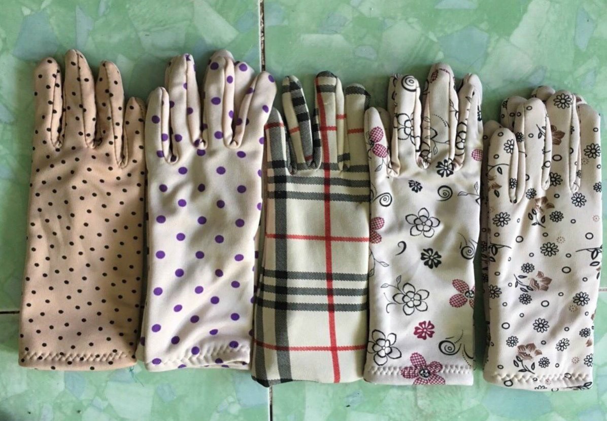 Bao tay găng tay Nữ chất liệu vải cotton chống nắng giữ ấm lái xe, -B04