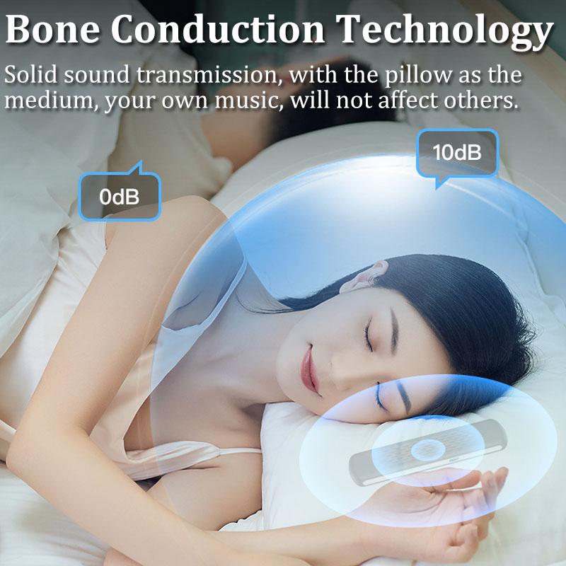 Người loa bluetooth mới bỏ túi âm thanh âm thanh âm thanh không dây dưới hộp âm nhạc Pillow tích hợp tiếng ồn trắng cải thiện giấc ngủ Color: White