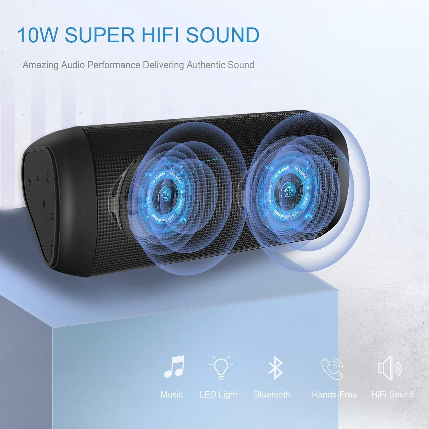 Loa bluetooth không dây di động 7 LED Đèn LED Mẫu loa không dây v5
