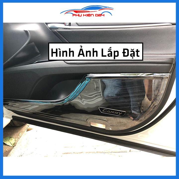 Bộ ốp tapli Camry 2019-2020-2021-2022 vân Titan chống xước va đập khi mở cửa và làm đẹp xe