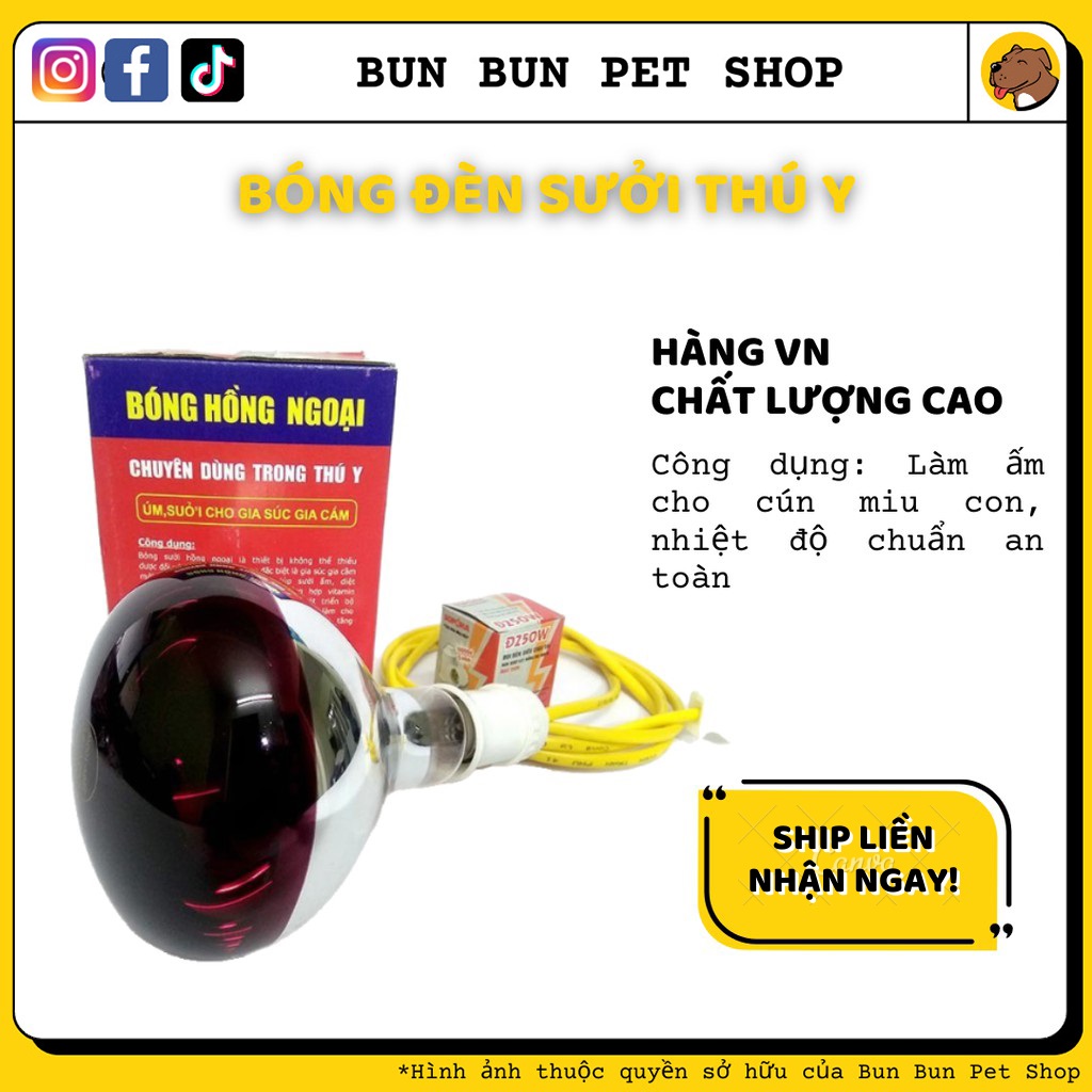 Bóng đèn sưởi nhiệt cho thú cưng