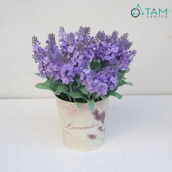 Cành hoa Lavender giả bằng vải Vintage F-CHG-98