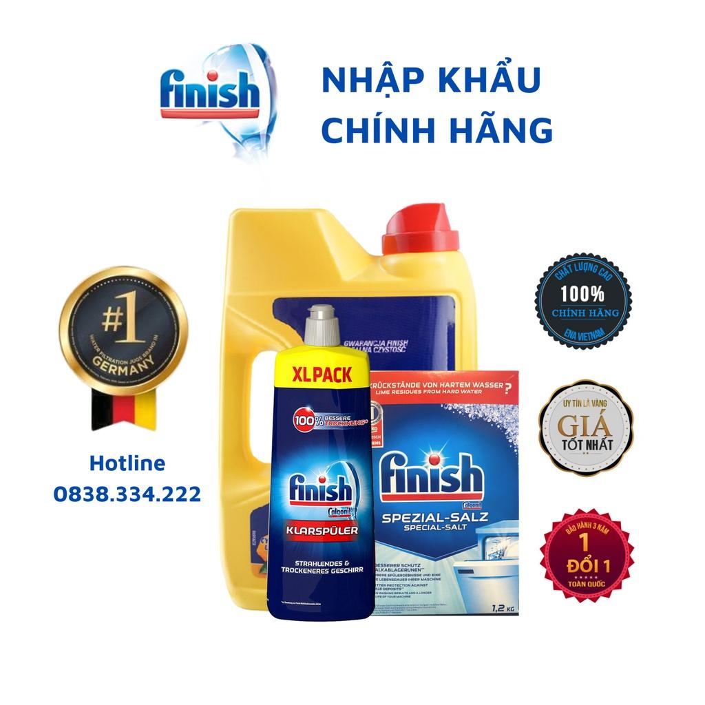 Combo rửa chén bát : Bột Finish 2,5kg hương chanh + muối Finish 1,2 + Bóng Finish 750ml