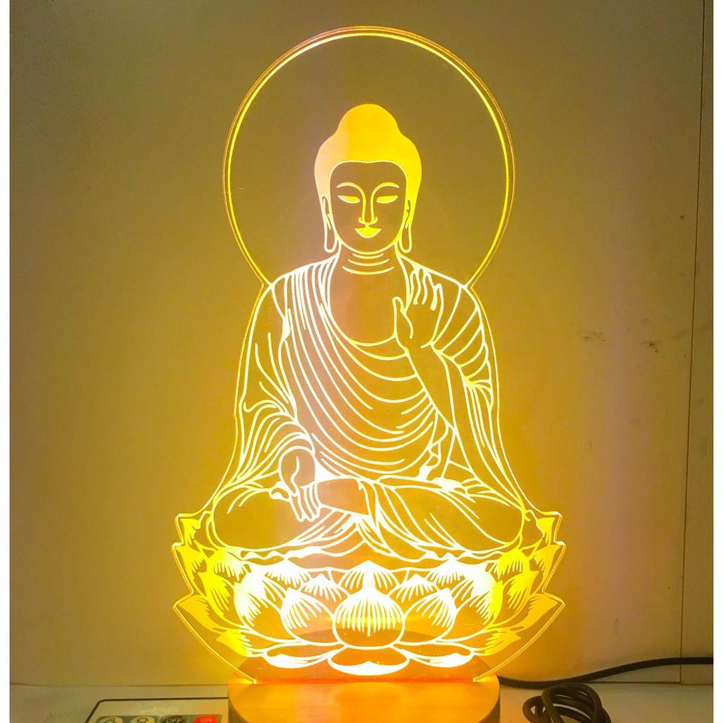 Đèn Phật Thích Ca 16 màu cao 22cm