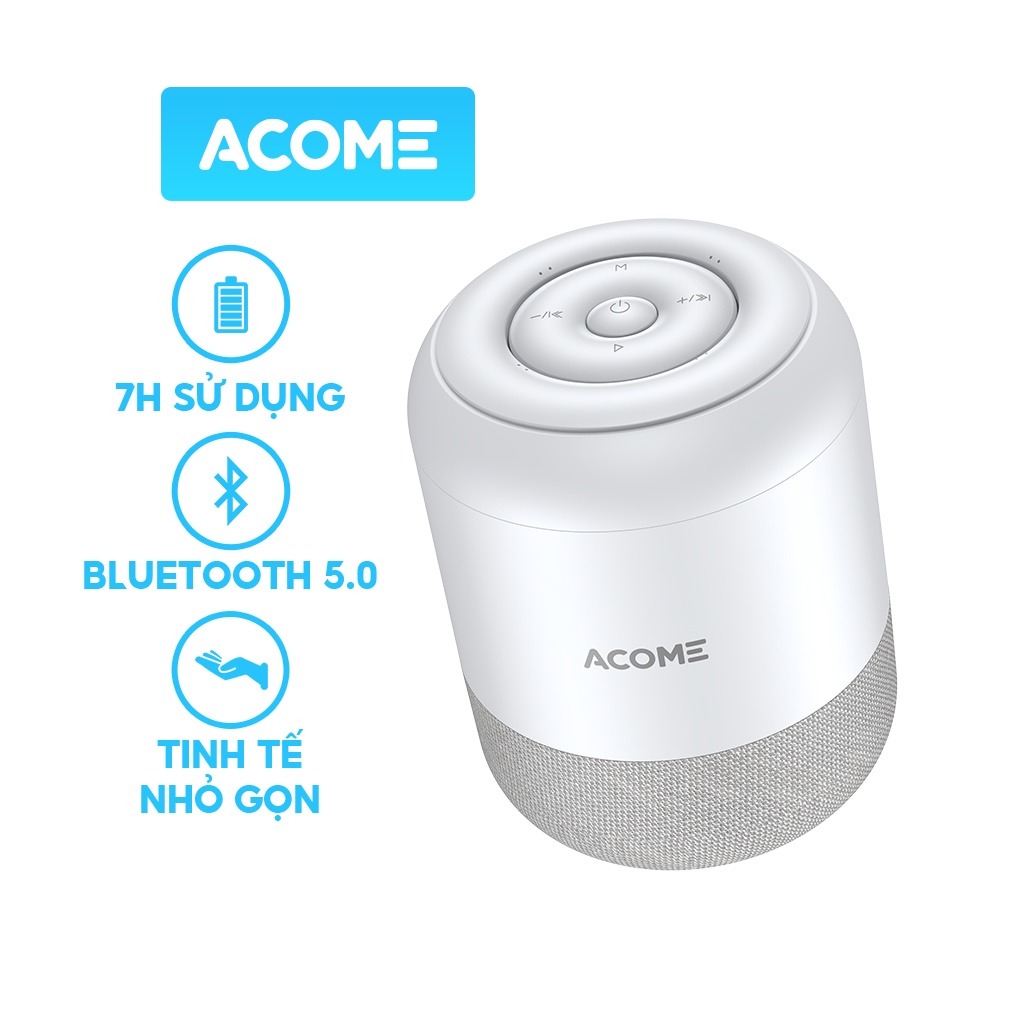 Loa Bluetooth ACOME A11 Công Suất 5W Bluetooth 5.0 Công Nghệ TWS Kiểu Dáng Nhỏ Gọn - Hàng chính hãng