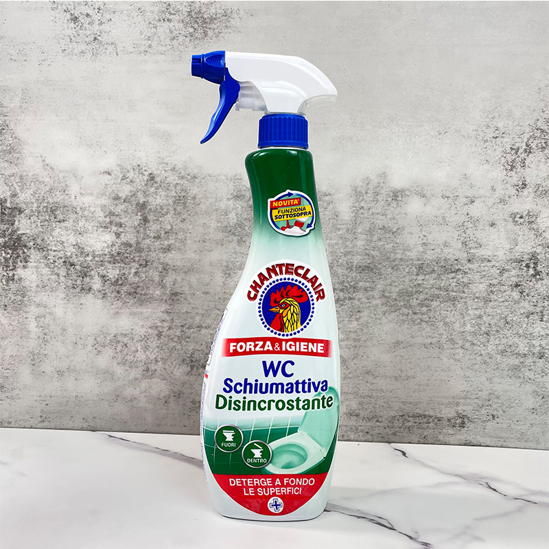Xịt tẩy bồn cầu &amp; Tẩy rêu nền xi măng, tẩy gạch men nhà tắm ố vàng Chanteclair WC Ý 625ml