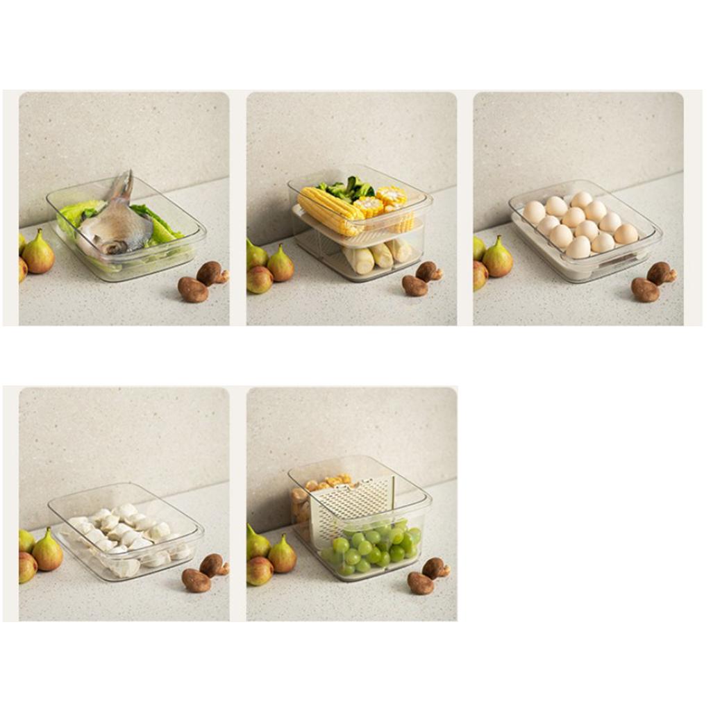 Storage Plastic Lids BPA Free Leak Proof Food Container Clear