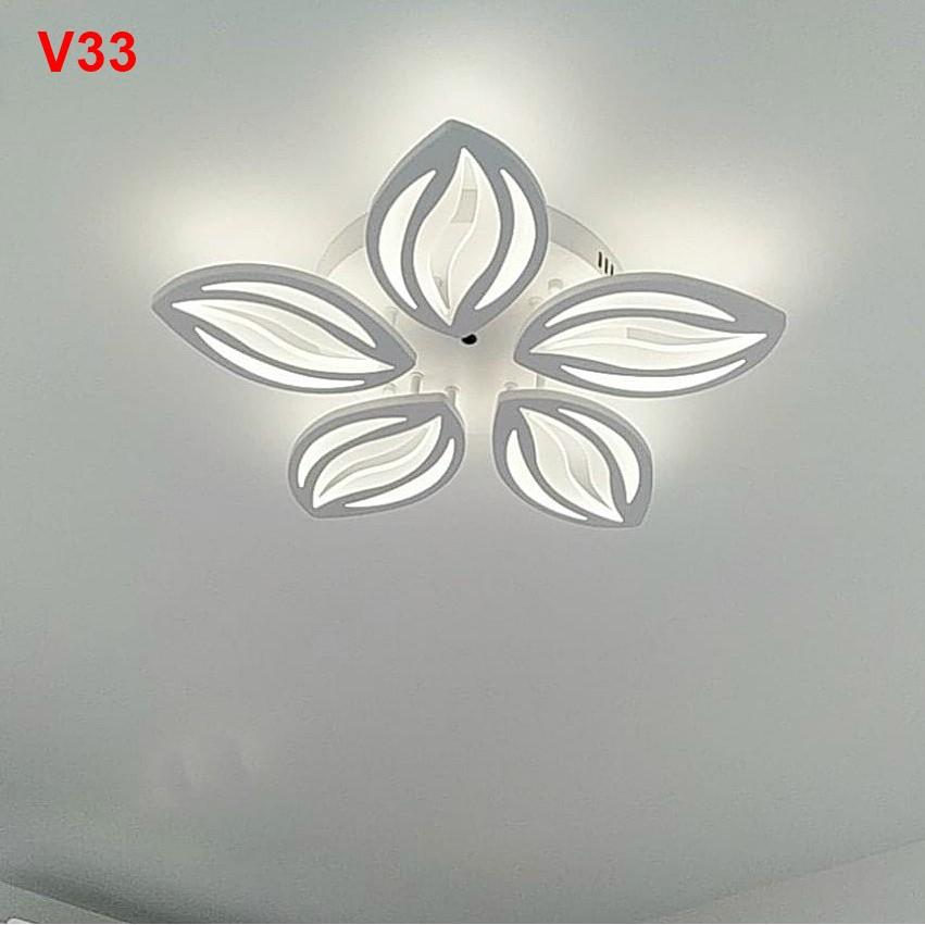 Đèn Ốp Trần LED Hiện Đại V33 Ánh Sáng 3 Chế Độ,Điều Khiển Từ Xa,Tăng Giảm Độ Sáng